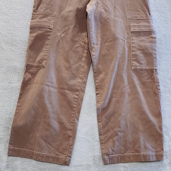Eileen Fisher Womens Brown Cropped Wide Leg Cargo Pants Size XS Silent Luxury - Picture 3 of 13